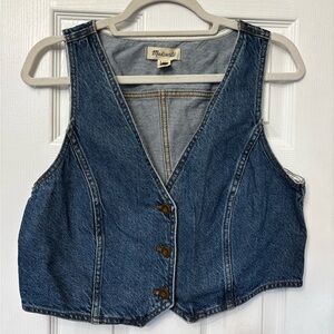 Madewell Blue Denim Vest